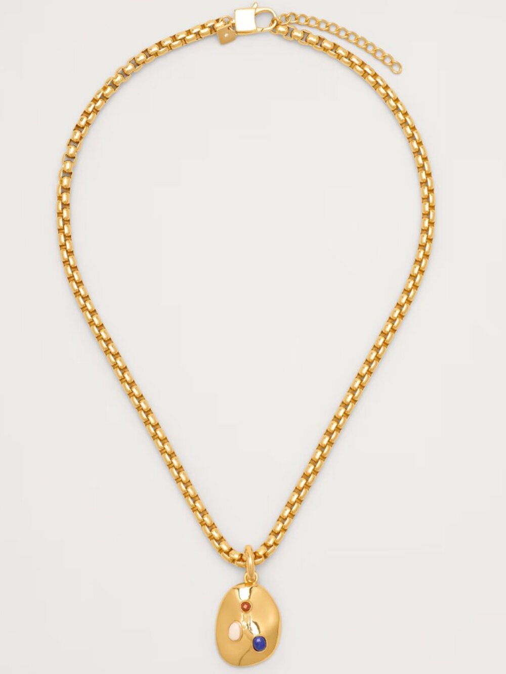 BANANA REPUBLIC Gem Studed Oval Pendant Necklace